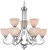 Raleigh 9 Light Chandelier in Satin Nickel