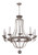 Ashwood Chandelier 10  Light  Polished Nickel / Grey Wood