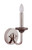 Ashwood Wall Sconce 1  Light  Polished Nickel / Grey Wood
