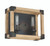 Cubic 2 Light Vanity in Fired Steel with Natural Wood