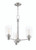 Dardyn Chandelier 3  Light  Brushed Polished Nickel