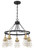 Craftmade 50625-FBSB Thatcher 5 Light Chandelier in Flat Black/Satin Brass