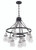 Craftmade 50629-FBBNK Thatcher 9 Light Chandelier in Flat Black/Brushed Polished Nickel