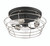 Craftmade 50683-FBBNK Thatcher 3 Light Flushmount in Flat Black/Brushed Polished Nickel