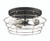 Craftmade 50683-FBBNK Thatcher 3 Light Flushmount in Flat Black/Brushed Polished Nickel