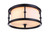 Marlowe 3 Light Flushmount in Flat Black