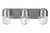 Craftmade 55003-BNK Pill 3 Light Vanity in Brushed Polished Nickel