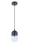 Craftmade 55091-FB Pill 1 Light Mini Pendant in Flat Black