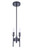 Craftmade 54392-FB Larrson 2 Light Mini Pendant in Flat Black