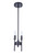 Craftmade 54392-FB Larrson 2 Light Mini Pendant in Flat Black