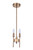 Craftmade 54392-SB Larrson 2 Light Mini Pendant in Satin Brass
