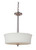 Helena 3 Light Inverted Pendant in Polished Nickel