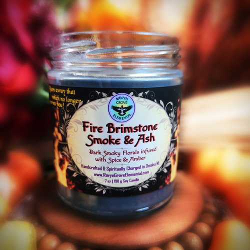Our Fire Brimstone Smoke and Ash Jar Soy Candle is spiritually charged to help you burn away that which no longer serves you!
