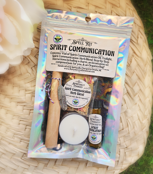 SPIRIT COMMUNICATION SPIRITUALLY CHARGED SPELL KIT handcrafted and spiritually charged by Ravyn Grove Elemental LLC.
