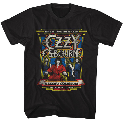 Ozzy Osbourne Nassau Coliseum black tee s/s mens