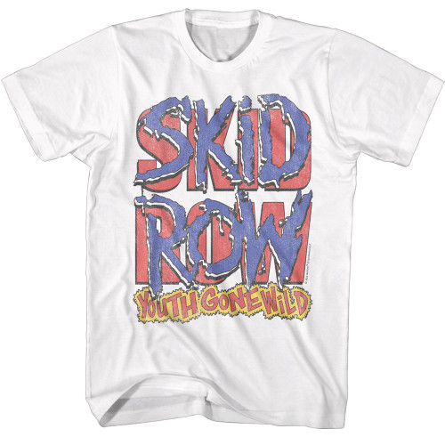 Skid Row Logo and YGW white s/s tee