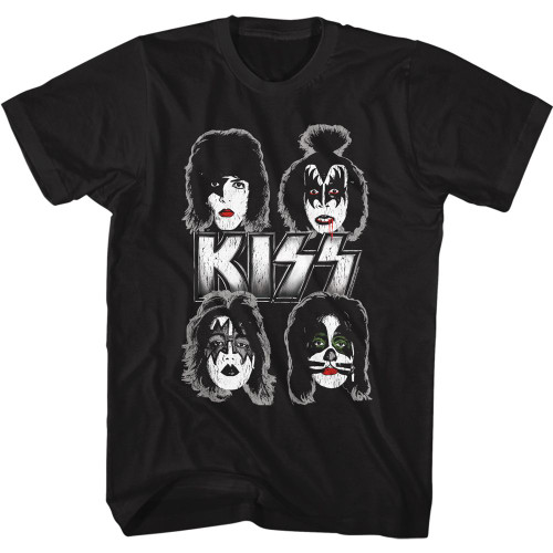 KISS BAND FACES s/s tee