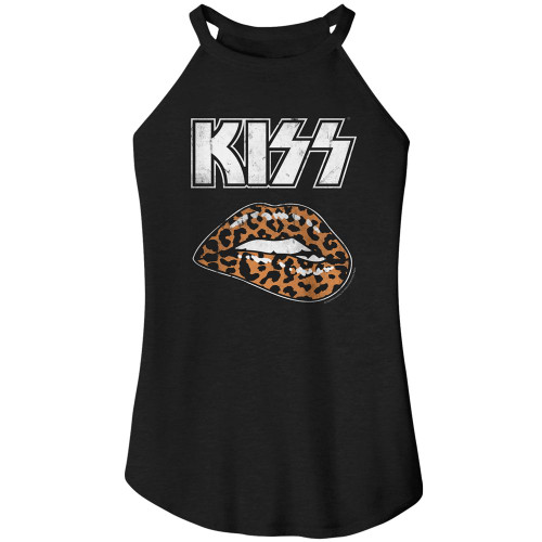 KISS KISS LEOPARD UP BLACK s/s tee