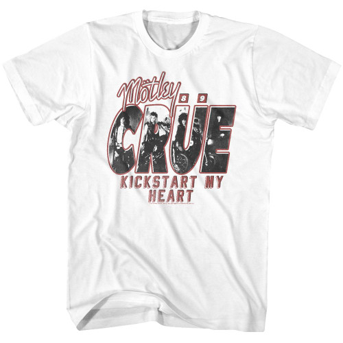 MOTLEY CRUE KICKSTART MY HEART  WHITE s/s tee