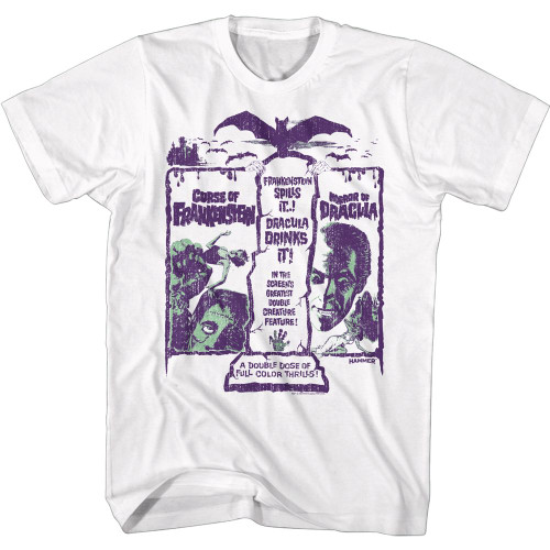 HAMMER HORROR DOUBLE CREATURE FEATURE s/s tee