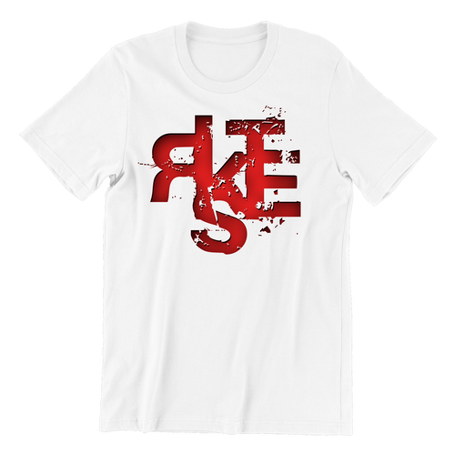 Rikets Stacked Logo Mens Tee White 2