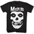 Misfits Logo Outline Skull black s/s mens tee