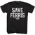 FERRIS BEULLER'S DAY OFF SAVE FERRIS WHT INK s/s tee