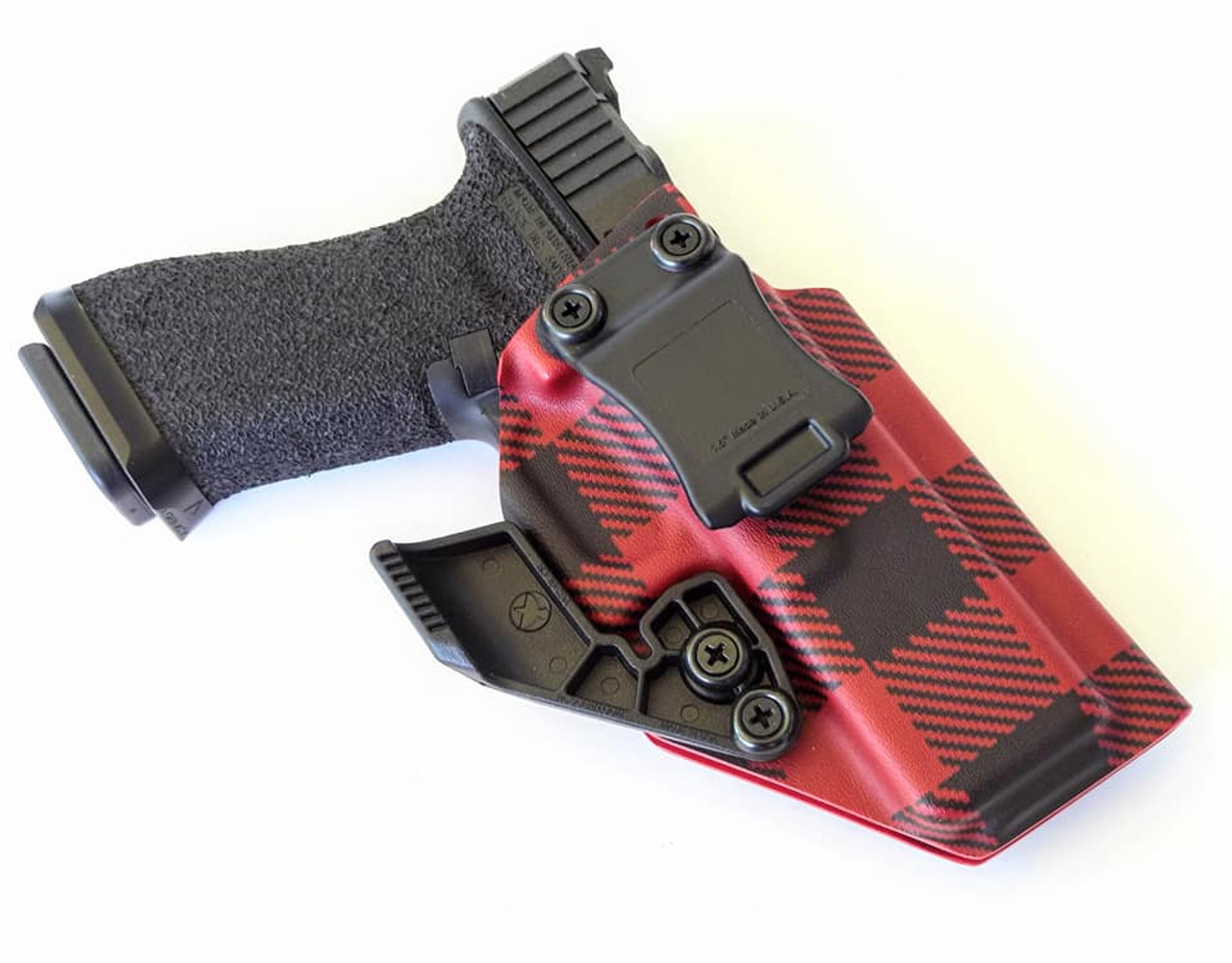 Glock 17 Appendix Carry Kydex Holster Red Flannel