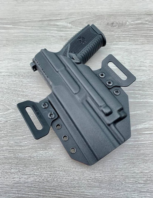 FN 509 Comped w/ OLight PL Mini 2 Outside Waistband Holster