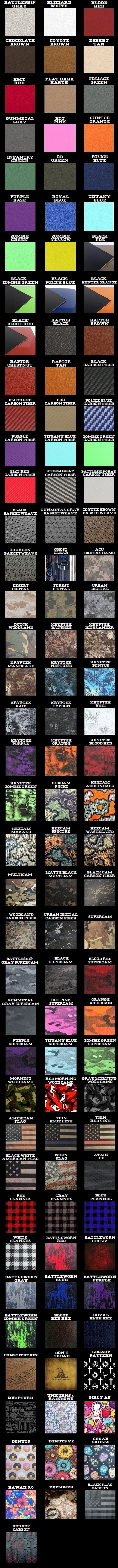 Kydex Color Chart