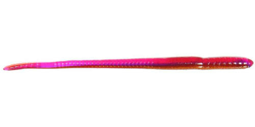 Roboworm SL-H2TR Straight Tail Worm - 7 in. - Red Crawler