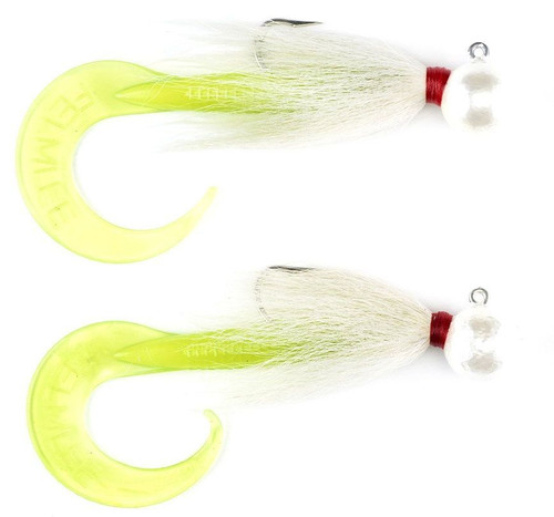 Felmlee Lures Sinking Bass Curltail - 2oz - Chartreuse
