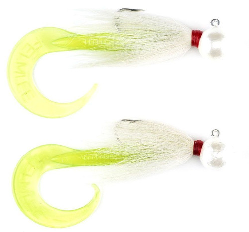 Felmlee Lures Sinking Bass Curltail - 4oz - Chartreuse