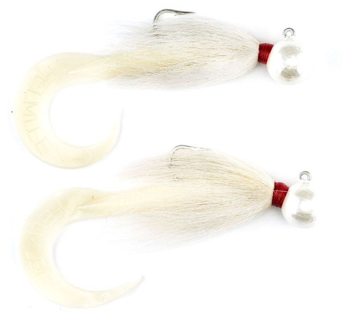 Felmlee Lures Sinking Bass Curltail - 4oz - White