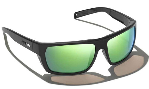 Bajio Palometa Sunglasses - Black Matte Frame/Green Mirror Glass Lens