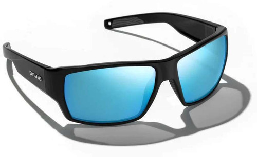 Bajio Vega Sunglasses - Black Matte Frame/Blue Mirror Glass Lens