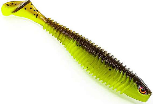 Chasebaits Paddle Bait - 4in - Lime Tiger