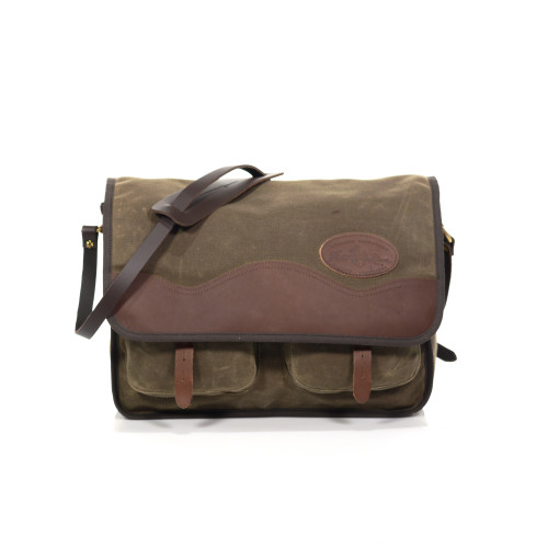 Tenacitee American Grown with Turks and Caicos Island Roots Flamingo Raw Edge Canvas Messenger Bag 