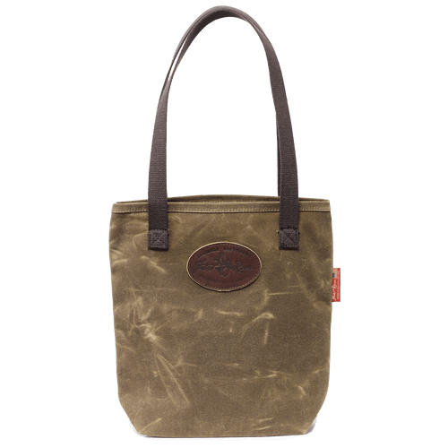 Waxed Canvas Simple Tote, Field Tan, Front. This tote is made in America at Frost River by artisans.