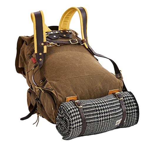 backpack with blanket strap