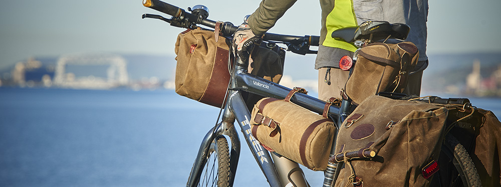 waxed canvas bicycle bags