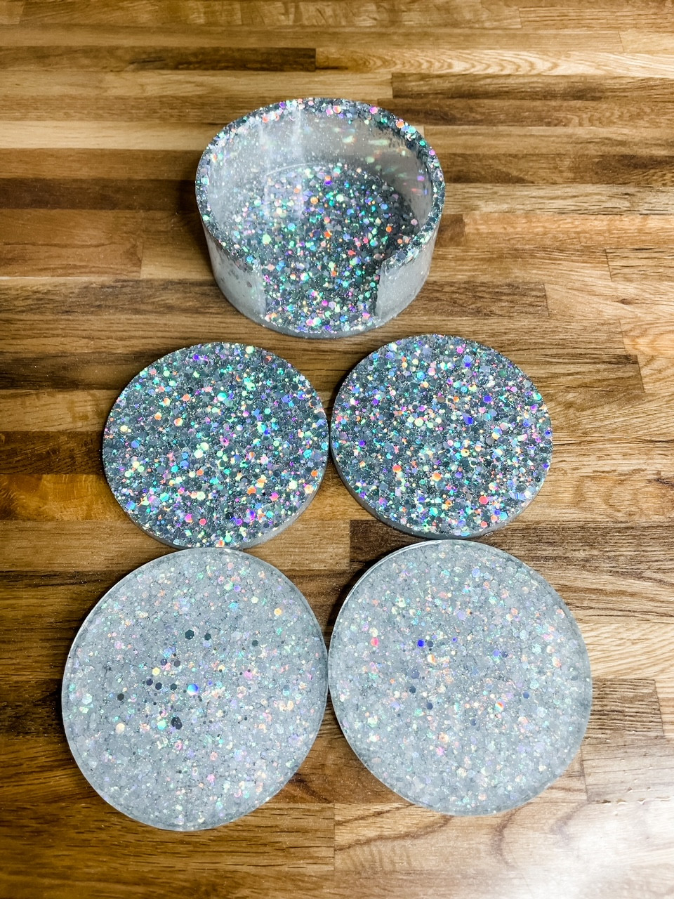 Glitter Resin Coaster Set - Ready Limited