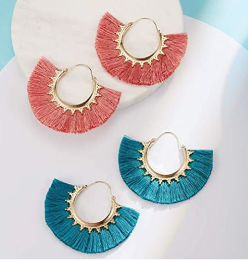 Tassel Bohemian Fringe Dangle Earrings (W)