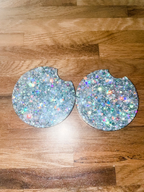 Resin Glitter Car Coaster (W)