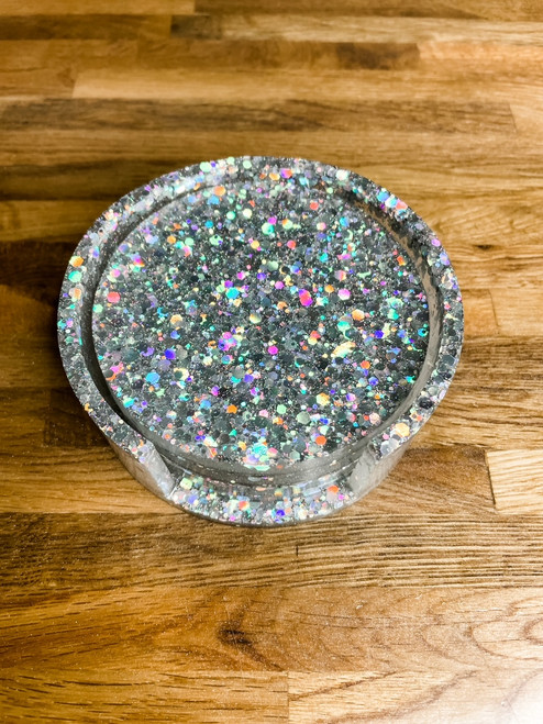 Glitter Resin Coaster Set (W)