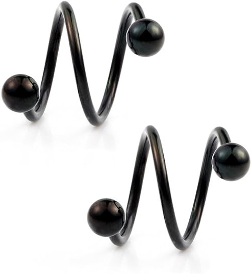 Stainless Steel Double Twist Ear Plug Earring