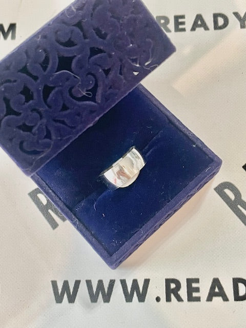 Stainless Steel Domed Satin Ring