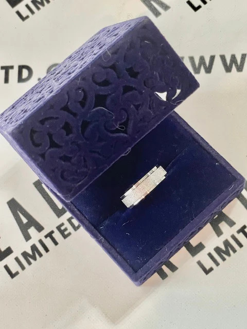 Stainless Steel Sandblasted Square Ring