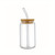 Viral Glass Tumbler with Bamboo Lid and Curved Straw 17.5oz