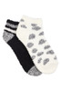 Women's Fluffy Low Cut Sleep socks - 2 Pack - Snow Leopard
